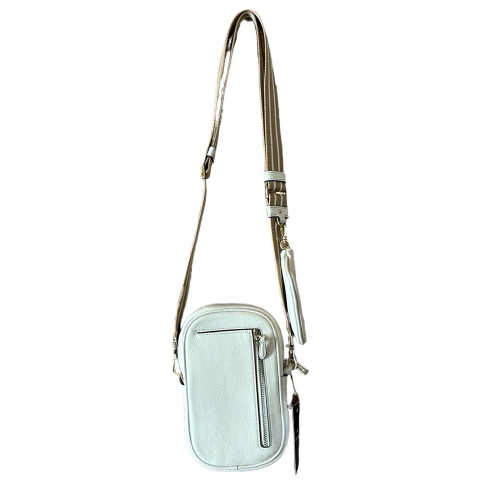 KATE SPADE ROSIE FAUX SHEARLING NORTH SOUTH ZIP PHONE CROSSBODY - Picture 13 of 17